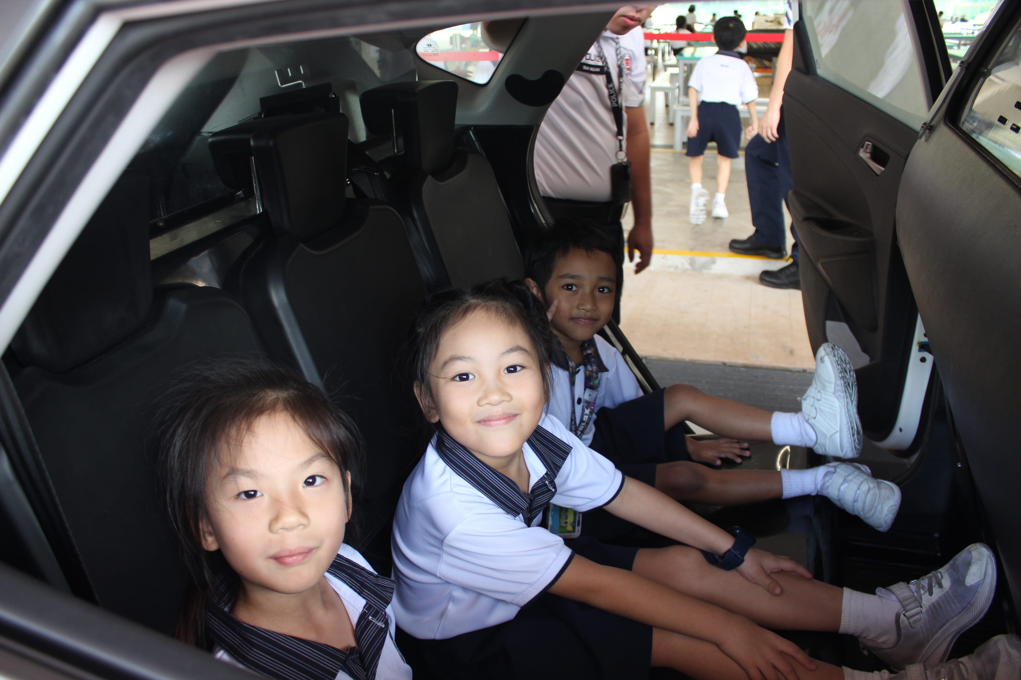 Our students were thrilled for the chance to sit in the New Generation Frontline Response Car